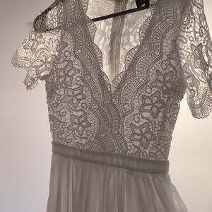 Elegant White Lace Dress